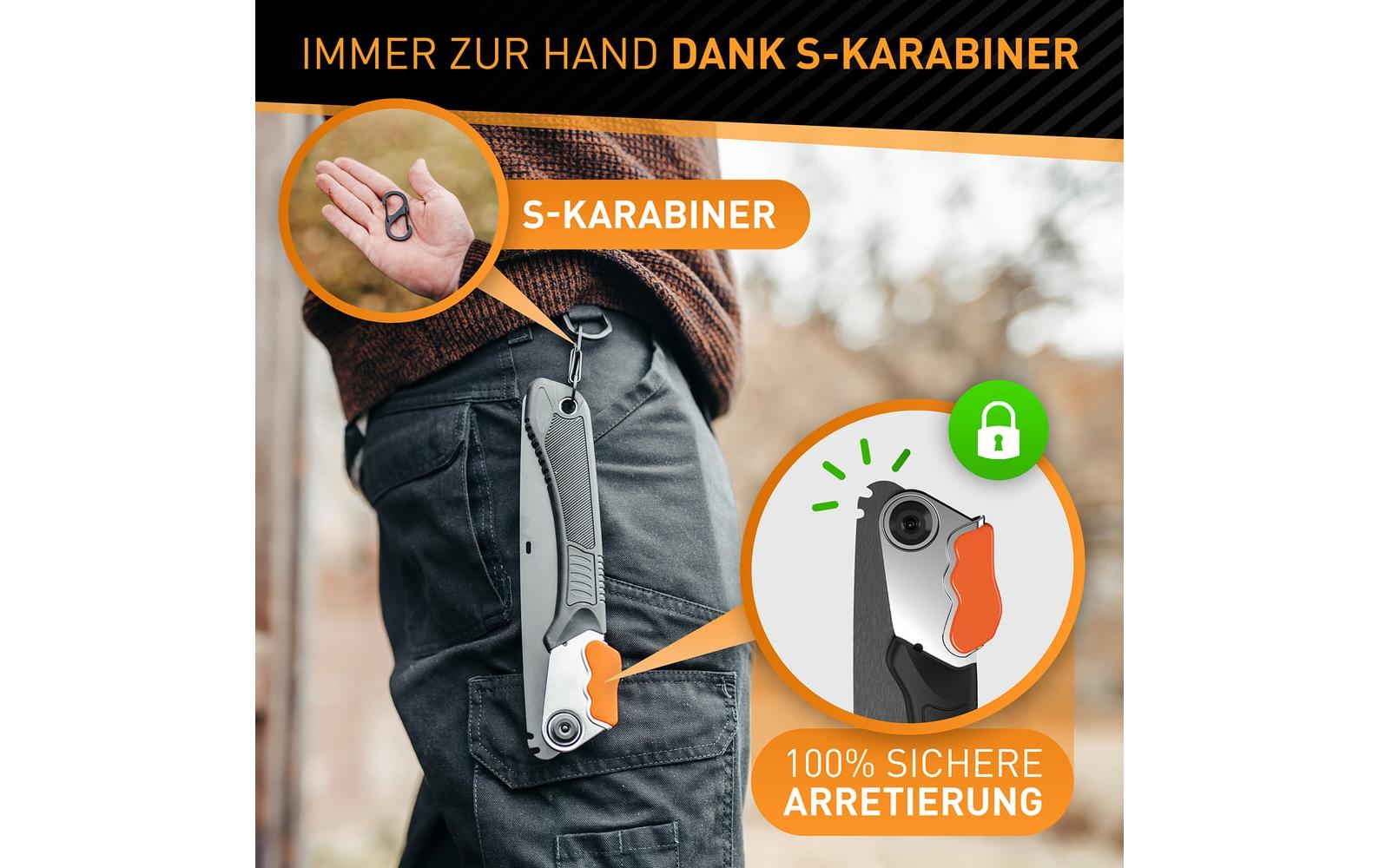 HARDTWERK Japansäge 210 mm, 7 Zähne/Zoll, klappbar