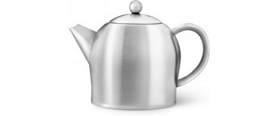 Bredemeijer Teekanne Minuet Santhee – 500 ml, Edelstahl, Silber, tropffreier Ausguss, spülmaschinenfest