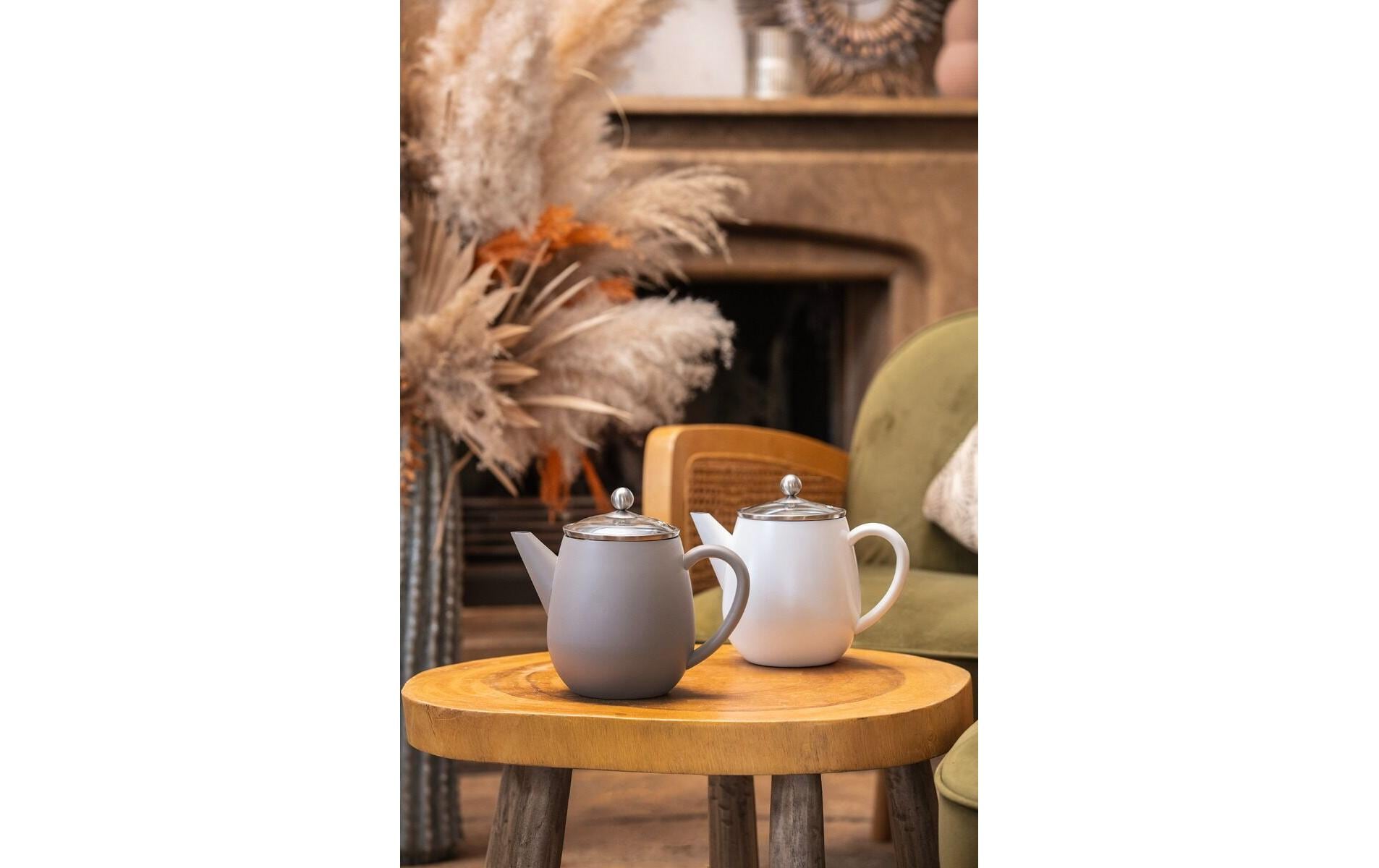 Bredemeijer Teekanne Duet Eva – 1,1 l, 23,0 × 14,5 × 19,5 cm, Edelstahl, mit Teefilter (Edelstahl)