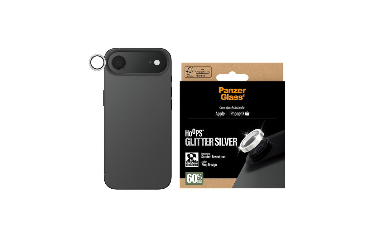 PanzerGlass Kameraschutz, Gehärtetes Glas – für Apple iPhone 2025 Air – Silber