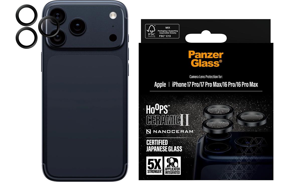 PanzerGlass Halterung – für Apple iPhone 17 Pro, Apple iPhone 17 Pro Max, Hartglas, Schwarz