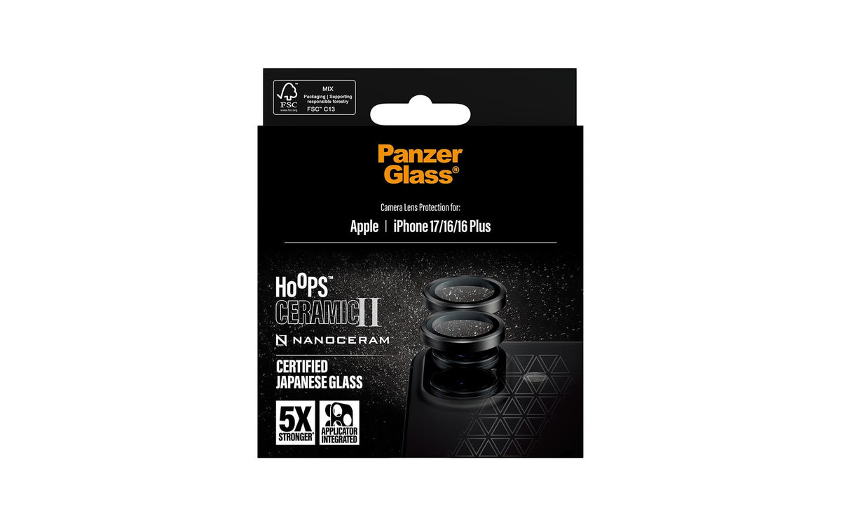 PanzerGlass Halterung – für Apple iPhone 17, 42,46 × 2,1 × 2,1 mm, Hartglas, schwarz