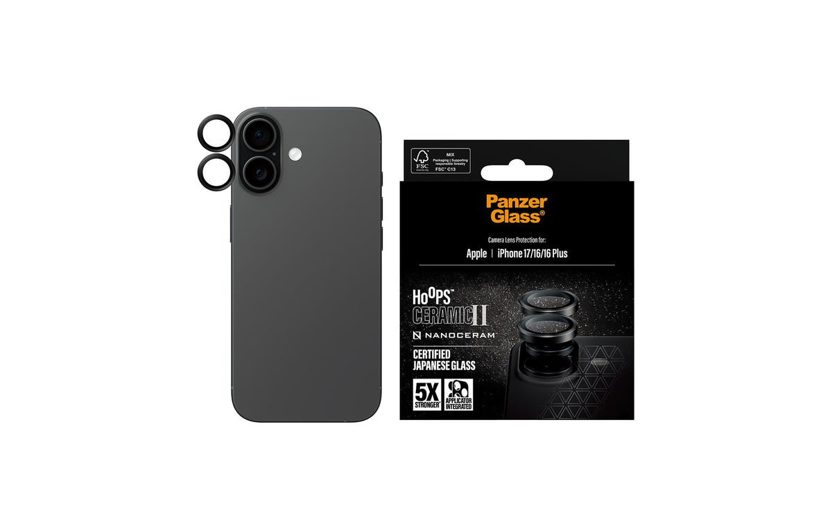 PanzerGlass Halterung – für Apple iPhone 17, 42,46 × 2,1 × 2,1 mm, Hartglas, schwarz