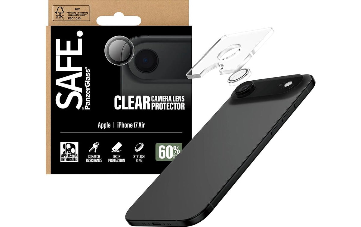 PanzerGlass SAFE. – Displayschutz (Panzerglas), fettabweisend – für iPhone 17 Air