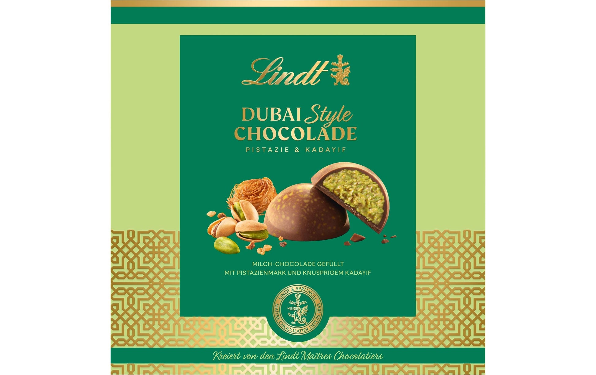 Lindt Dubai Style Pralinen – Pistazie – 90 g