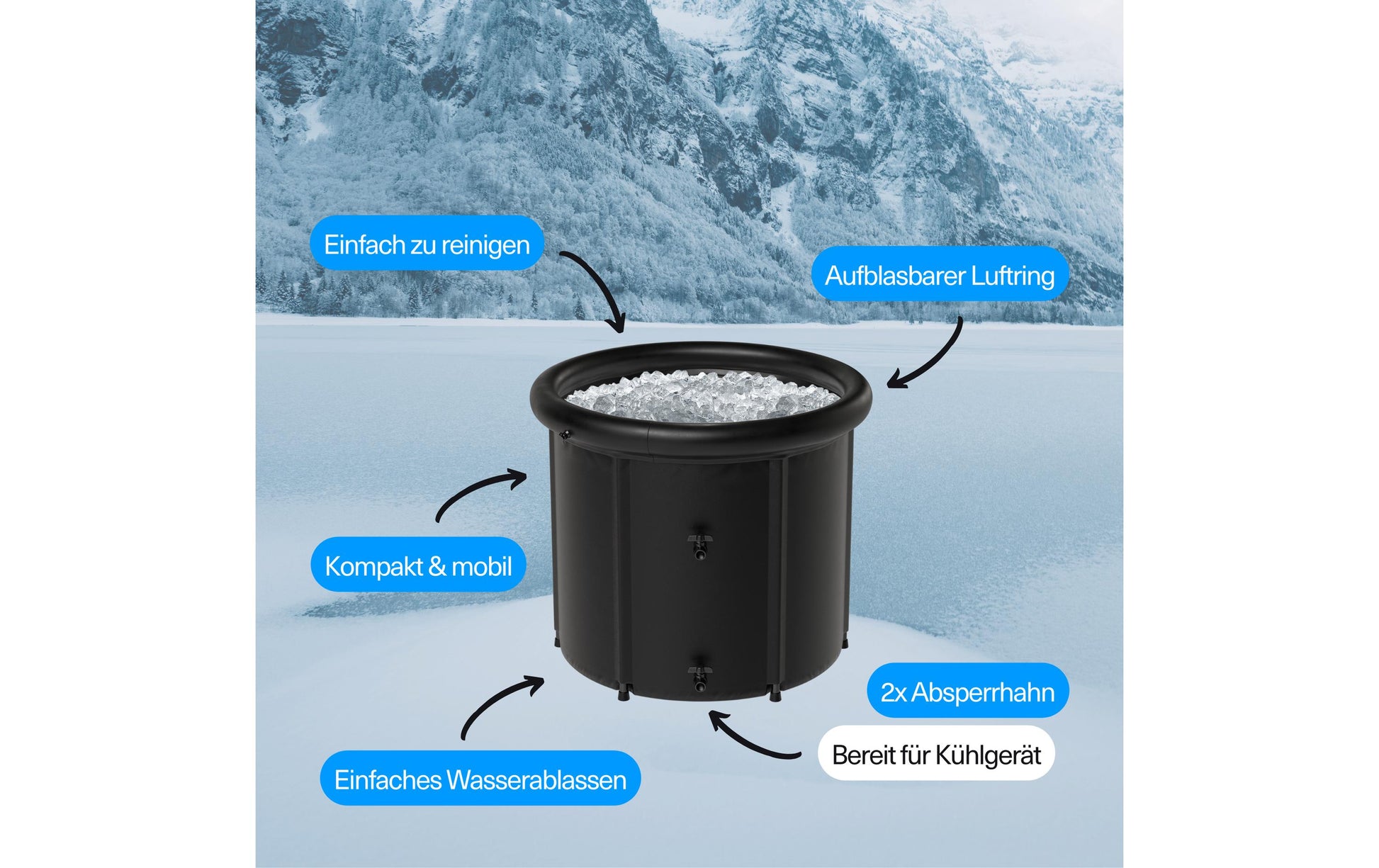 Arctic Plunge Aufbewahrungsbox Starter 2.0 – PVC, Schwarz