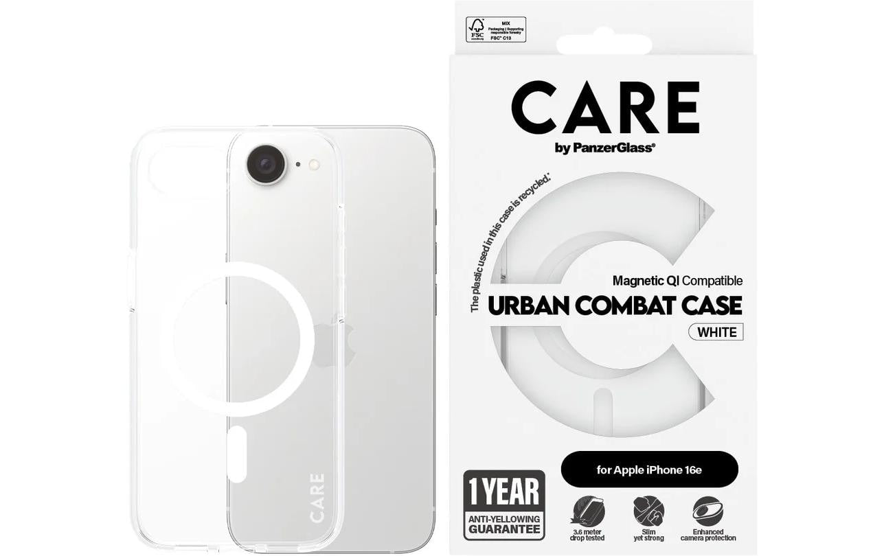 PanzerGlass Backcover Flagship Case Combat – für Apple iPhone 16 – transparent – TPU