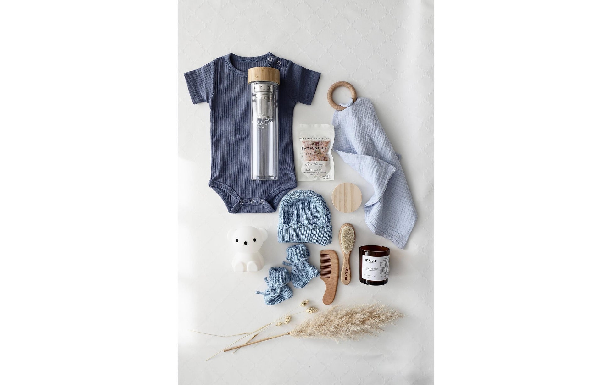 OYKAMI Lugano Kindertrinkflasche – Glas, Blau