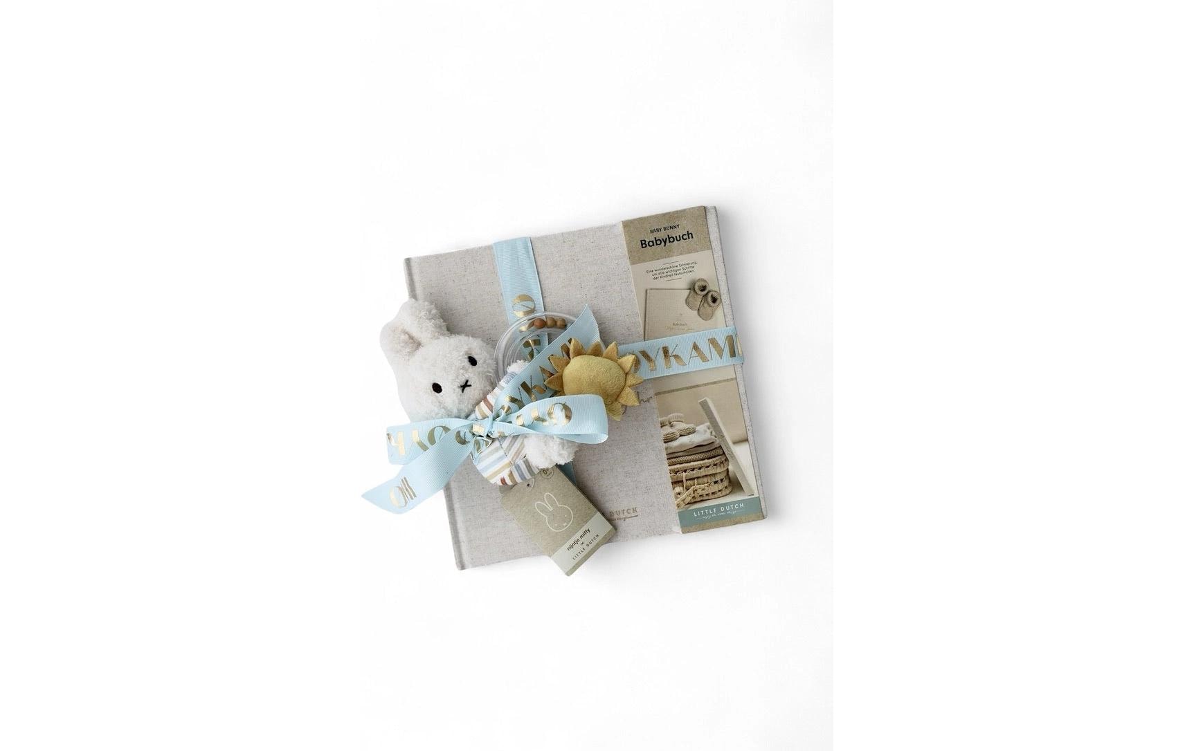 OYKAMI Babytagebuch Miffy – mit Miffy-Stofftier, blau