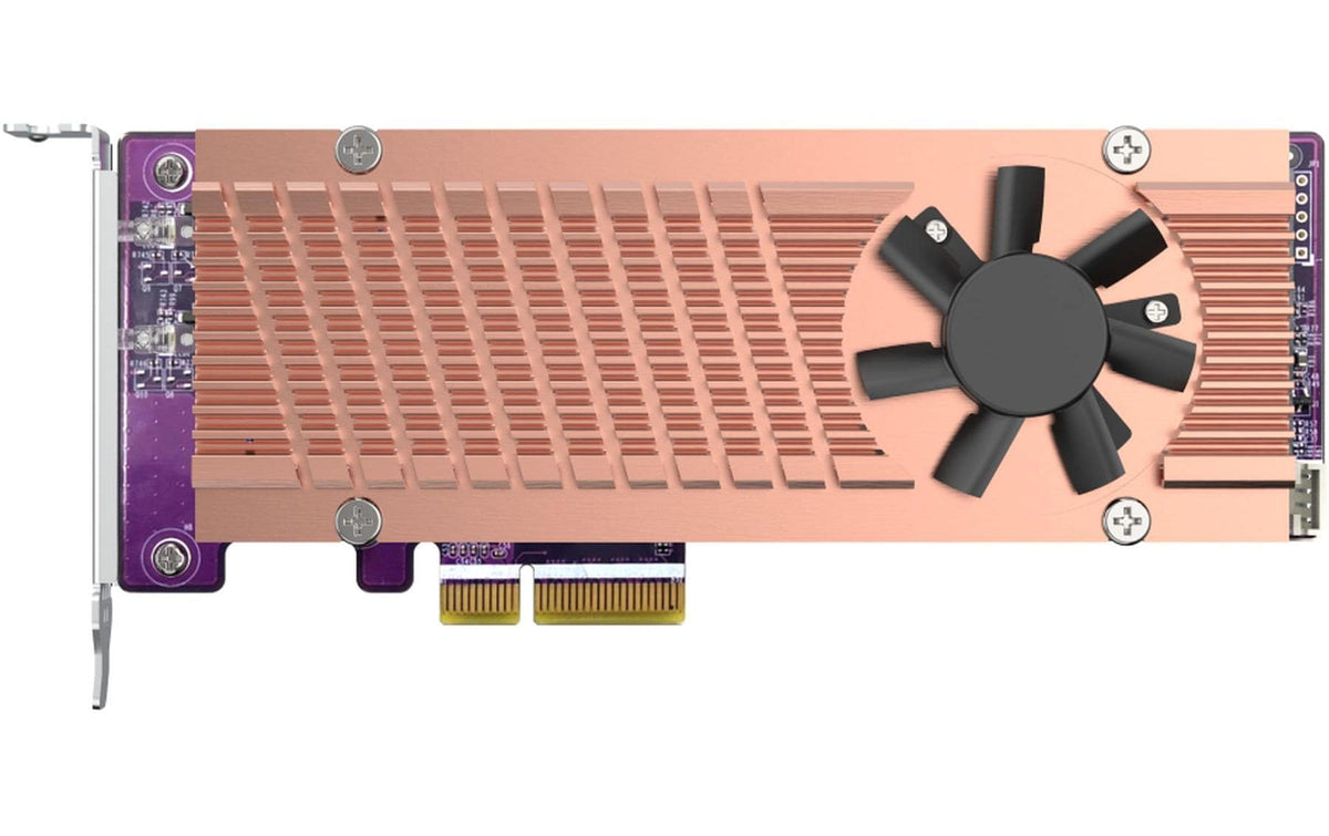 QNAP QM2 Karte – PCIe M.2 SSD & 10GbE Karte – 2×M.2 2280, 1×10GbE RJ-45, PCIe 3.0