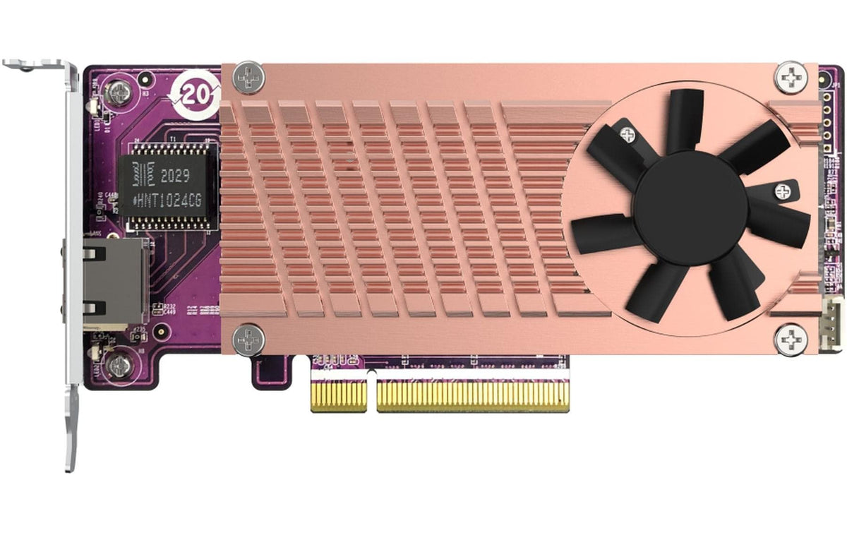 QNAP QM2 Karte – PCIe M.2 SSD & 10GbE Karte – 2×M.2 2280, 1×10GbE RJ-45, PCIe 3.0