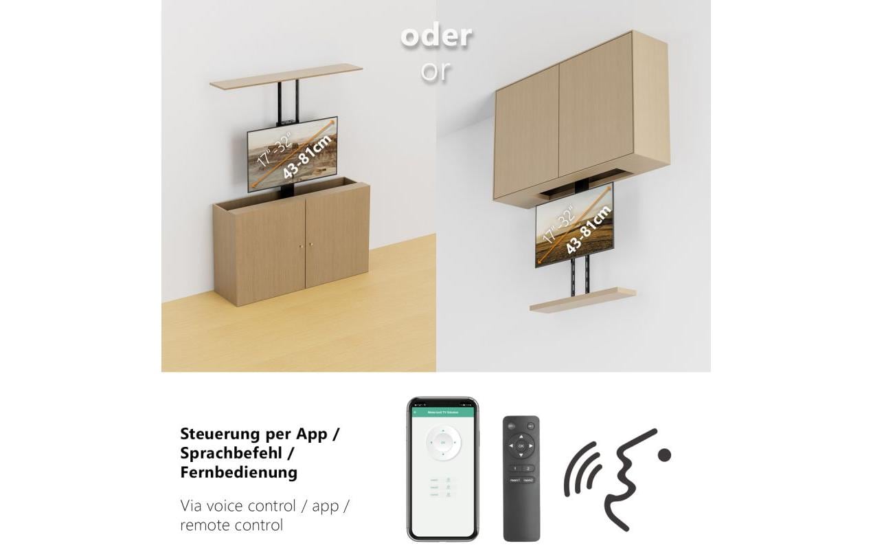 myWall HP 66 – Displayständer, Full-Motion, motorisiert, für 17–32", VESA 100×100–200×200, bis 45 kg