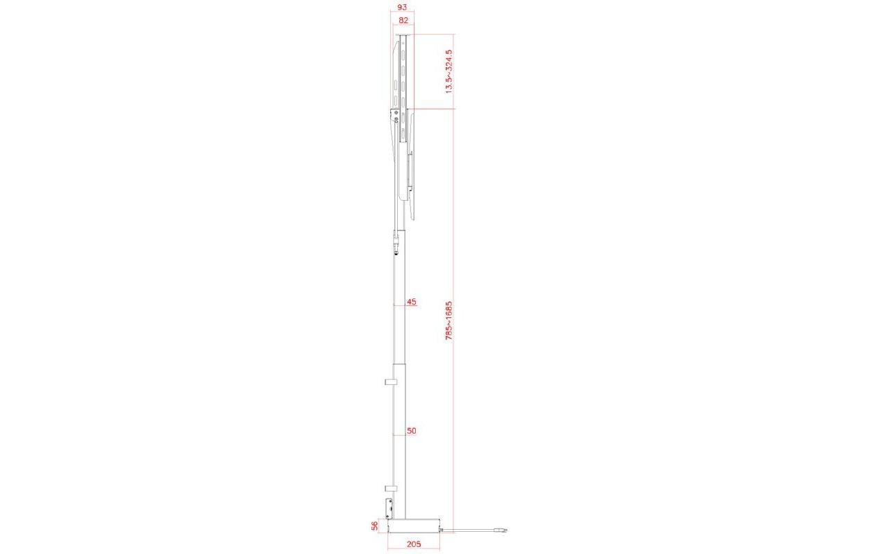 myWall HP 66-2 – Displayständer, Full-Motion, motorisiert, für 37–65", VESA 200×200–600×400, bis 60 kg
