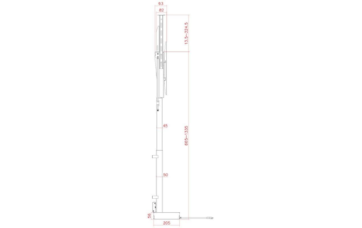 myWall My Wall HP 66-1 – Displayständer, Full-Motion, motorisiert, für 32–48", VESA 200×200–400×400, bis 60 kg