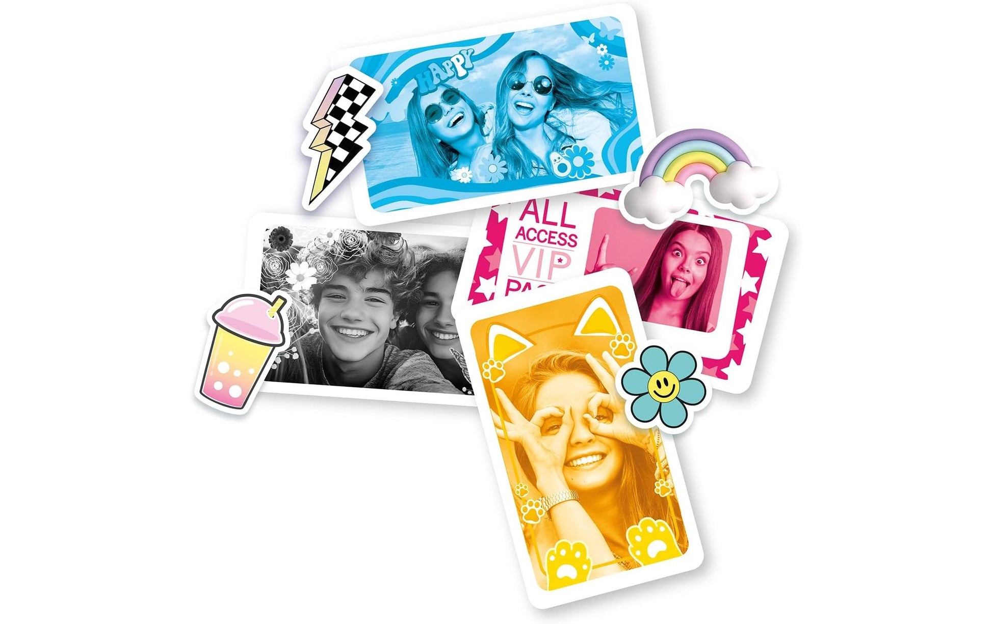 Canal Toys Instant Kamera 2.0 mit Farbpapier – Kompaktkamera, weiss