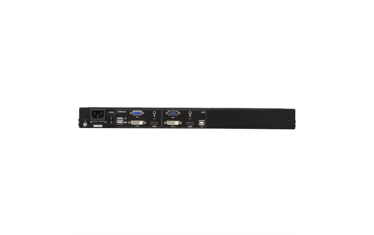ATEN CL3800NW – 18,5" Rack-LCD-Konsole – HDMI/DVI/VGA, 5-Port KVM – 1920 × 1080, Audio, Layout CH – 1U