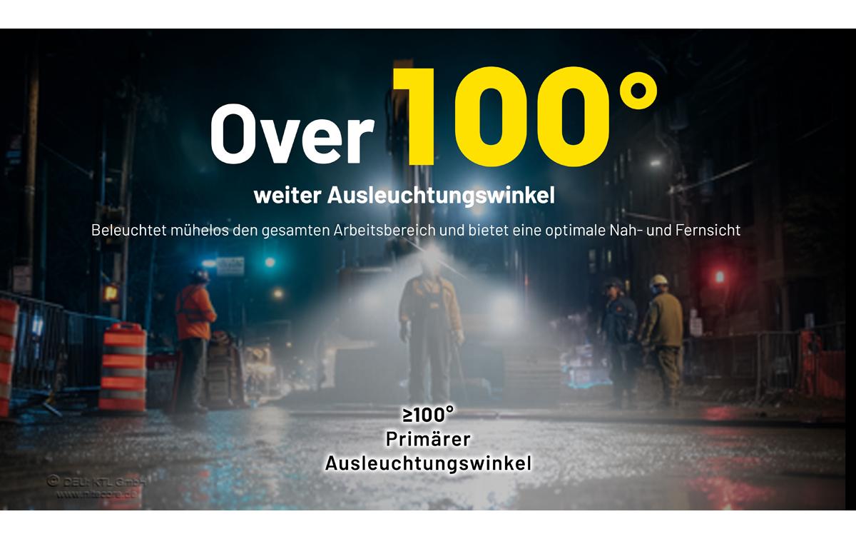 Nitecore Stirnlampe HC75UHE – 3000 lm, 192 m, 5500 mAh Akku, Laufzeit 4,5–84 h – Schwarz