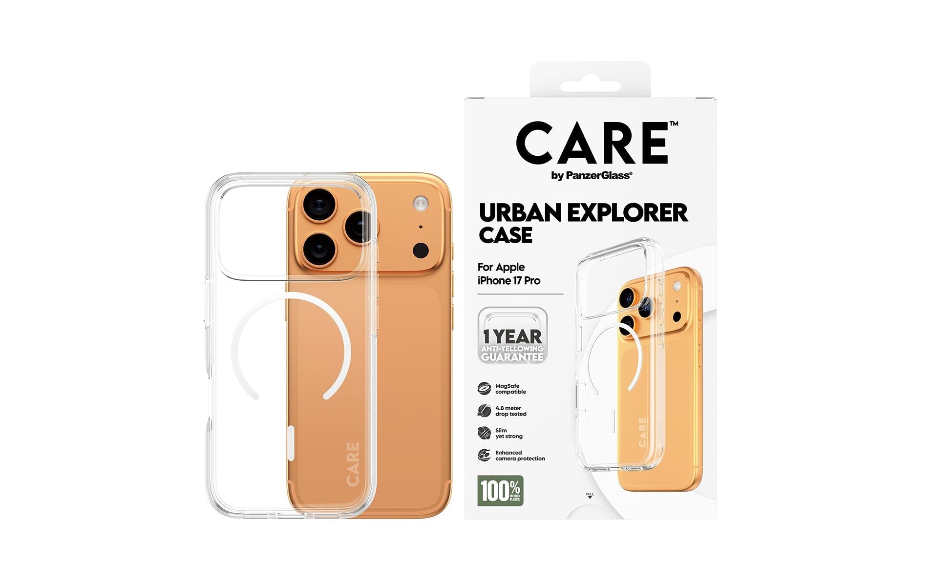 PanzerGlass Backcover – für Apple iPhone 17 Pro – transparent – MagSafe kompatibel