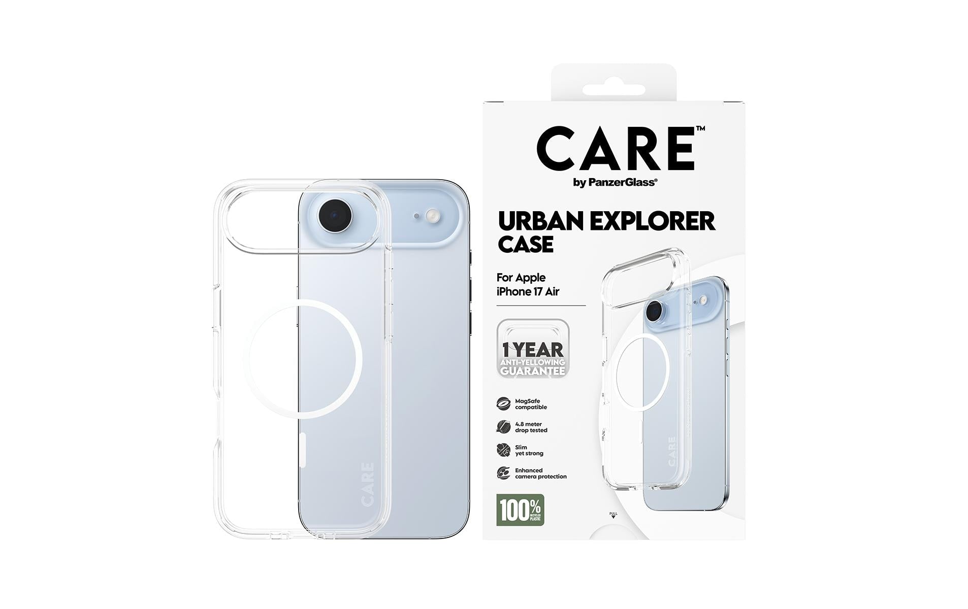 PanzerGlass Backcover Flagship Case – für Apple iPhone 17 Air – transparent – TPU, MagSafe-kompatibel