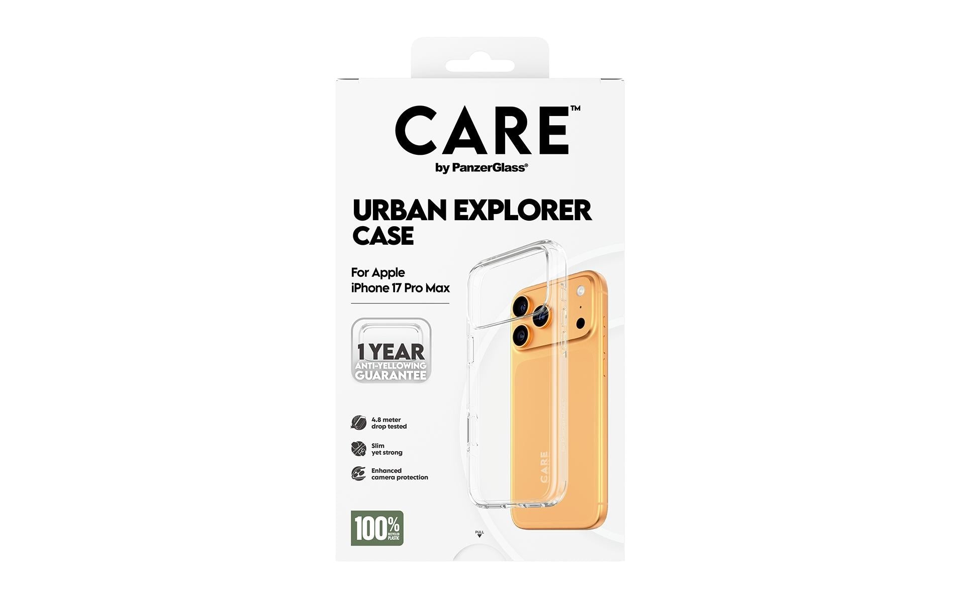 PanzerGlass Backcover CARE Flagship Case Urban Combat MS – für Apple iPhone 17 Pro Max – transparent