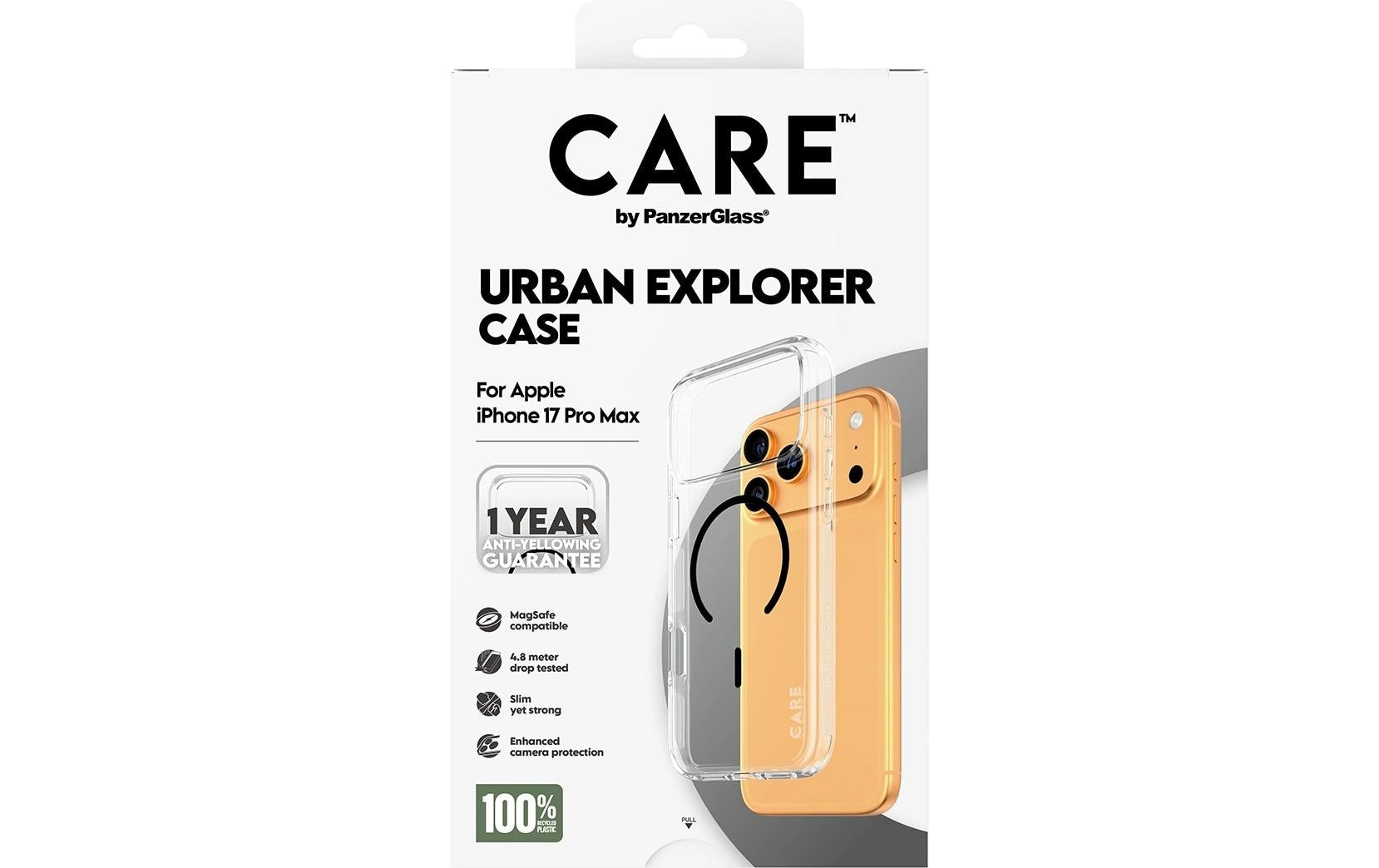 PanzerGlass Backcover – für Apple iPhone 17 Pro Max – transparent/schwarz – MagSafe kompatibel