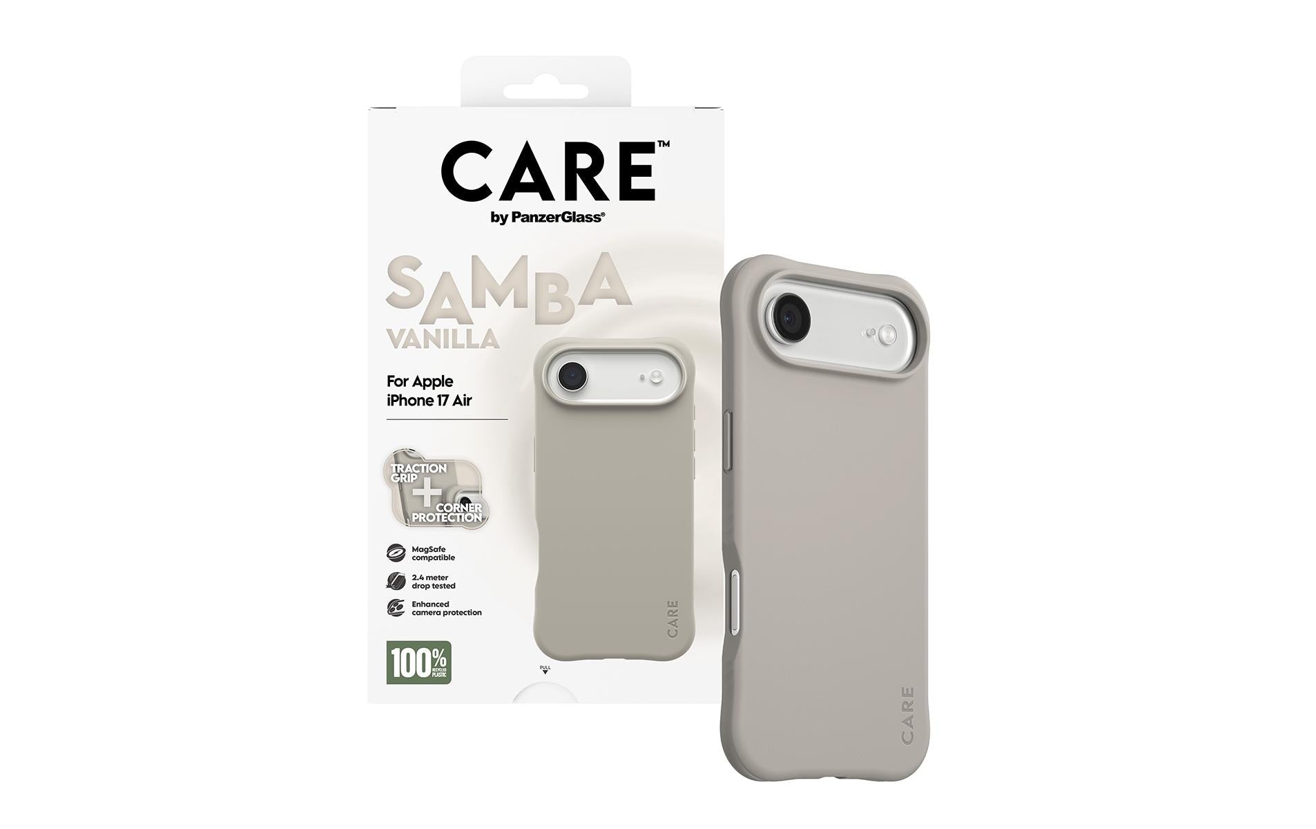 PanzerGlass Backcover Samba – für Apple iPhone 17 Air – beige – TPU, MagSafe-kompatibel
