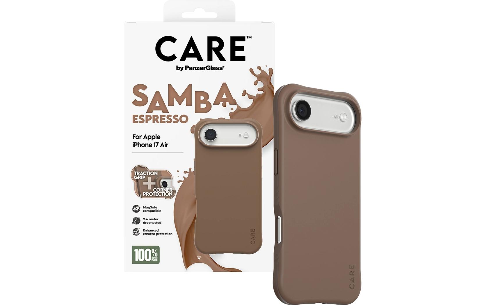 PanzerGlass Backcover Samba – für Apple iPhone Air – Espresso – MagSafe-kompatibel
