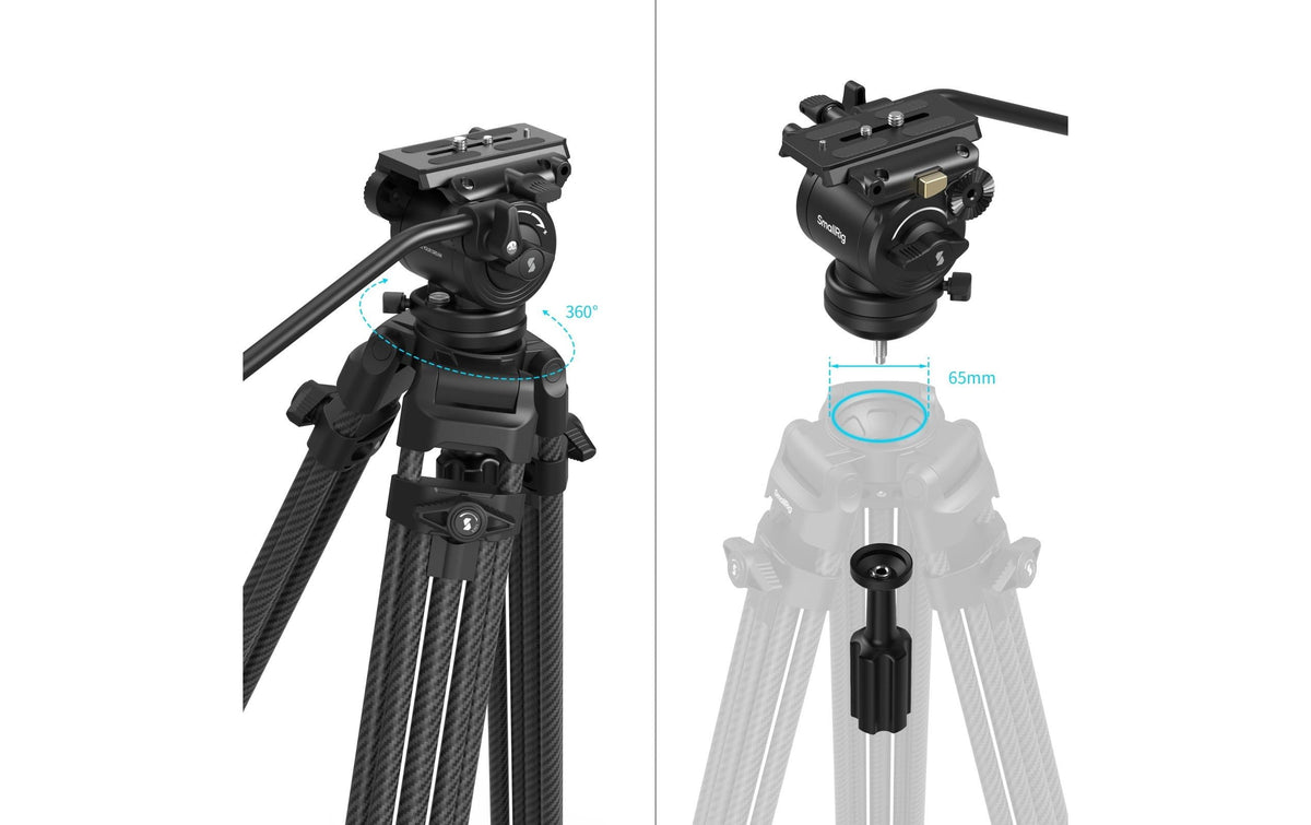 SmallRig AD14 Stativ – bis 185,3 cm – 8 kg – Carbon