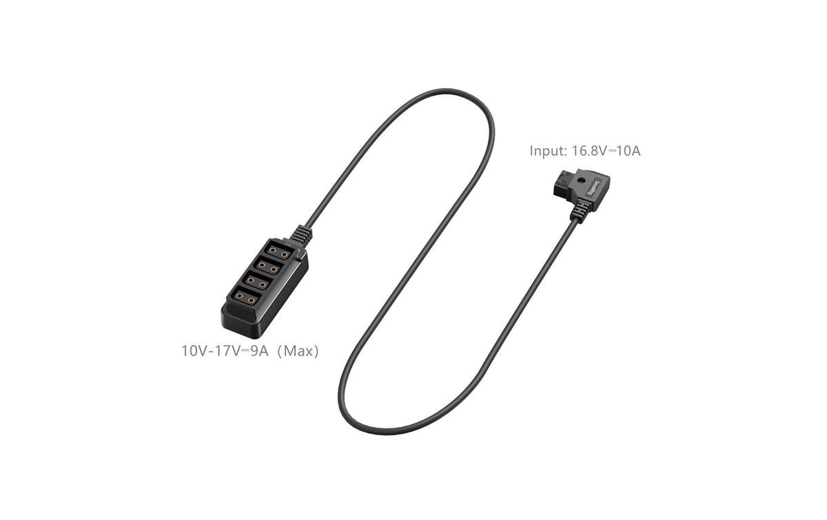 SmallRig D-Tap 1-zu-4 Stromkabel – für D-Tap-Anschlüsse (Universal) – Schwarz