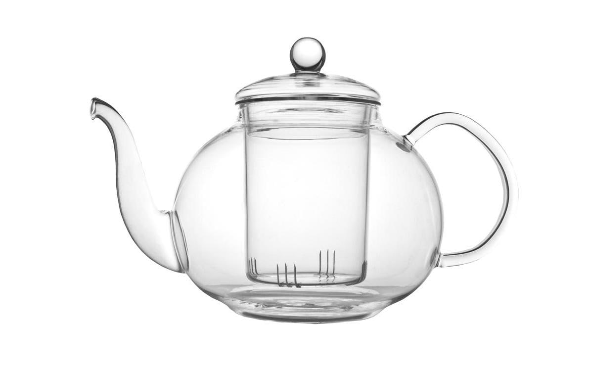 Bredemeijer Teekanne Verona – 1 l, 23,0 × 14,9 × 15,6 cm, Glas, Transparent, abnehmbarem Deckel, mit Glasfilter