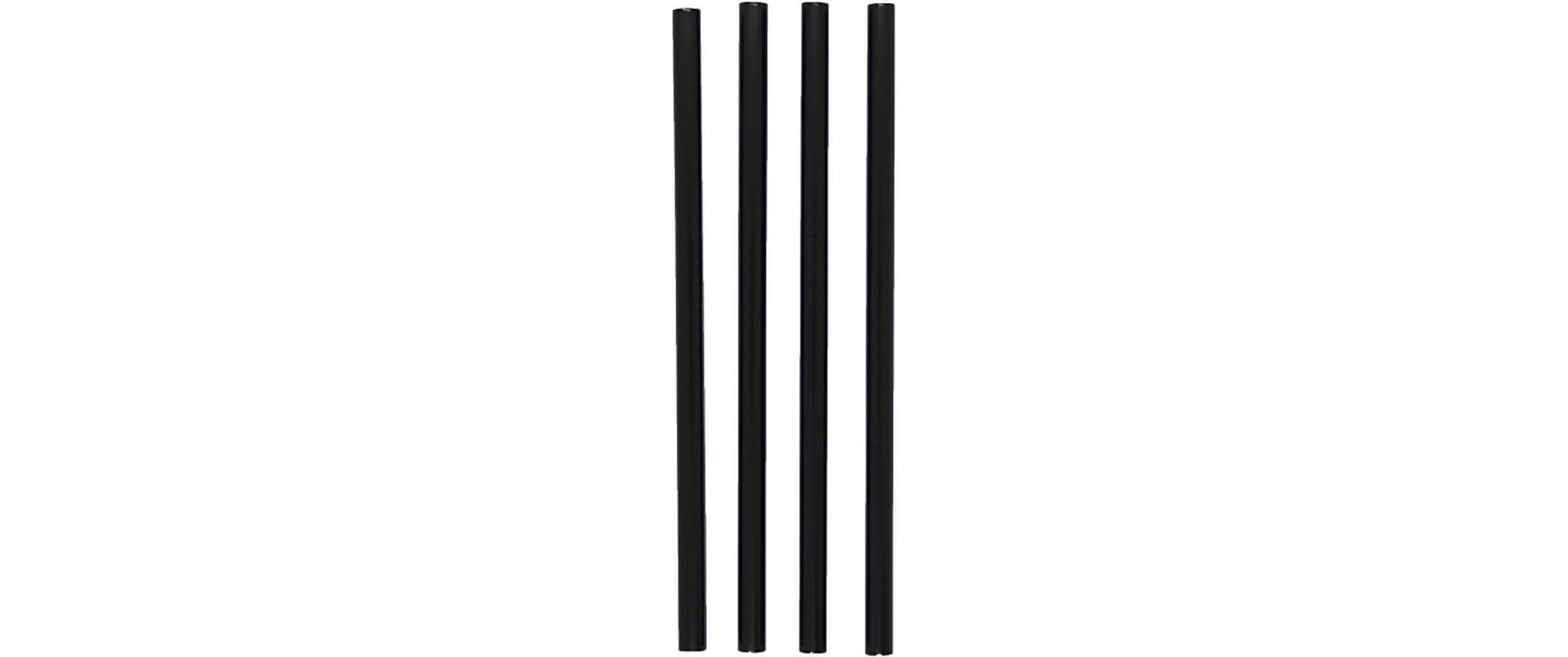 Weita Strohhalme PP, Ø 8 mm 25 cm, schwarz – 135 Stk.