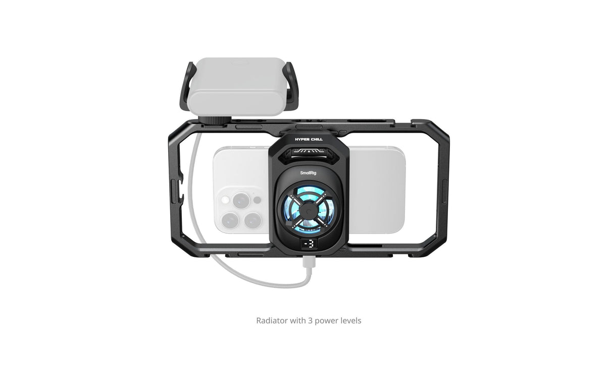 SmallRig 5275 Hyper Chill – Spezial-Zubehör – Kühlkäfig inkl. Power-Bank-Klemme – für 64–79 mm Geräte
