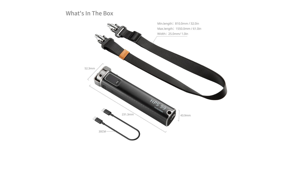 SmallRig HPS99 Power-Stick-Kit – 757 g, 231,3 mm – mit 1× Batterie
