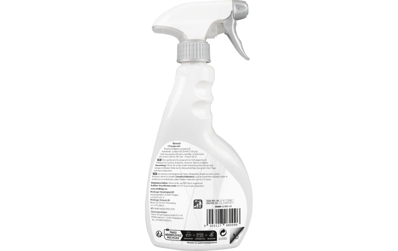 Windhager Hunde- & Katzenabwehr Spray – 500 ml – weiss – für Hunde und Katzen