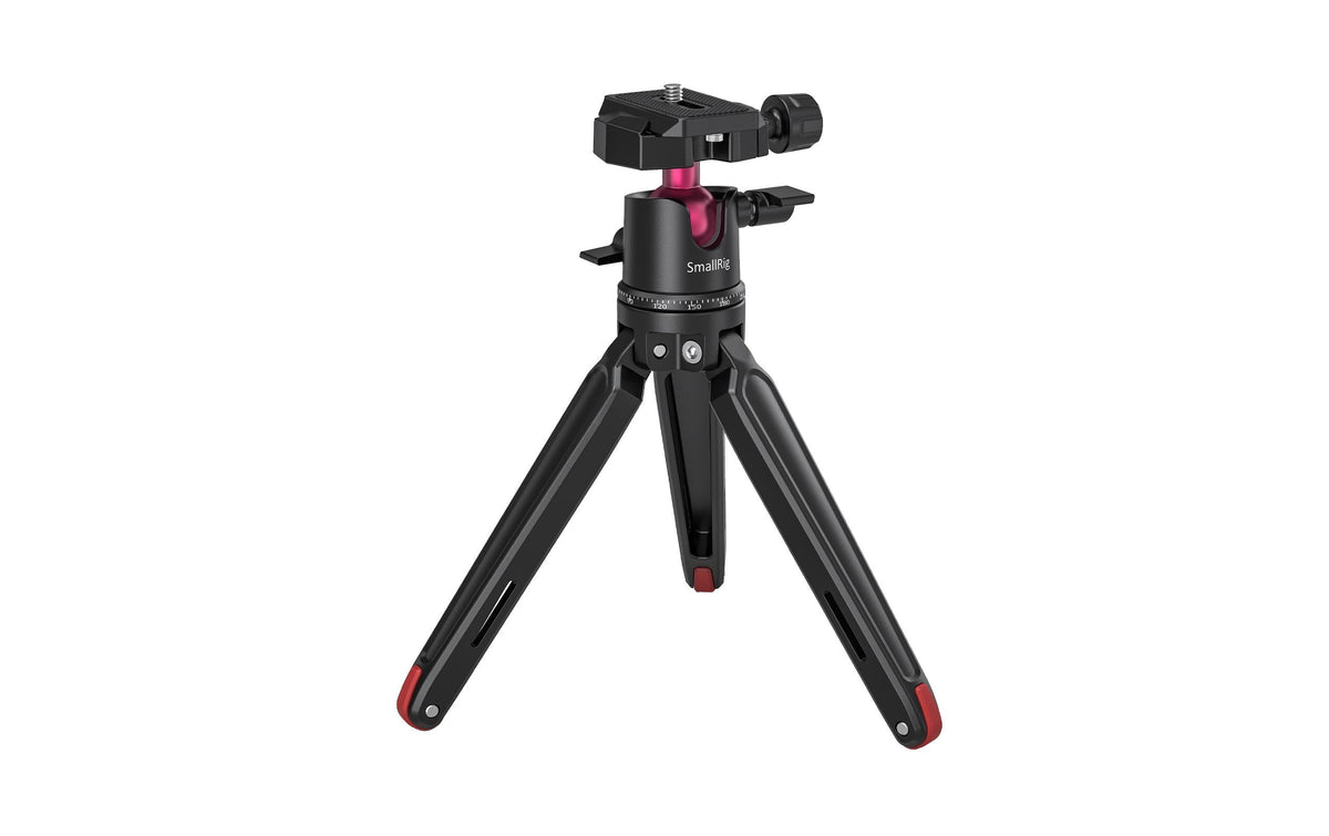 SmallRig BUT2664 Mini-Stativ – bis 23 cm, Traglast 2 kg, Kugelkopf, 3/8" – Schwarz