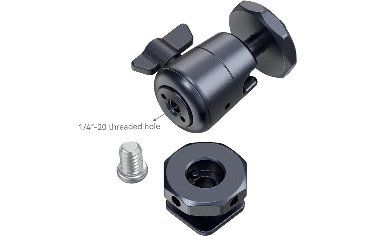SmallRig 2948B Zubehörschuh – Aluminium, 1,5 kg Traglast, 1/4-20" – 0–135°/360° drehbar – Schwarz