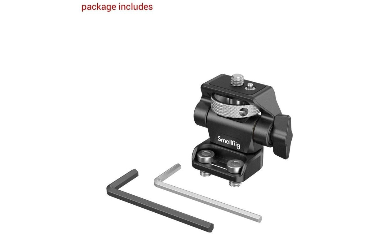 SmallRig 2904B Monitor-Halterung – 1,5 kg Traglast, 1/4"-20 Gewinde, Pivot 0–170°, 360° drehbar – Schwarz