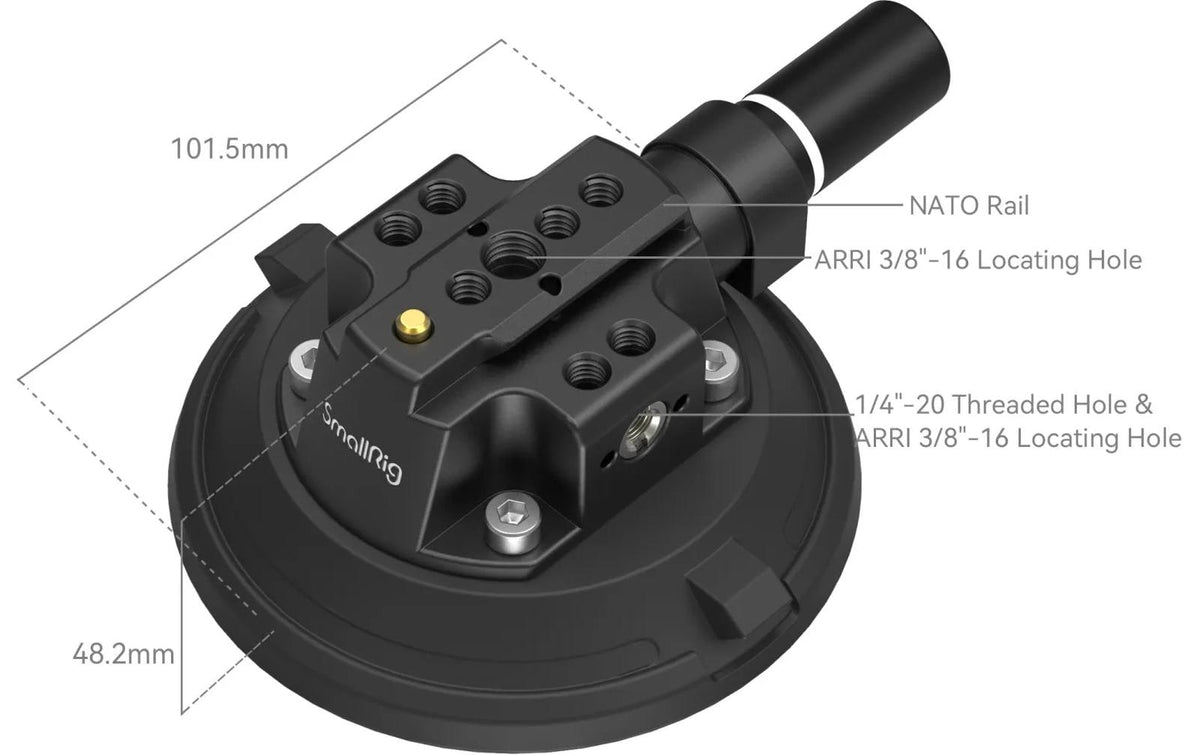 SmallRig 4122B Saugnapfhalterung – Schwarz