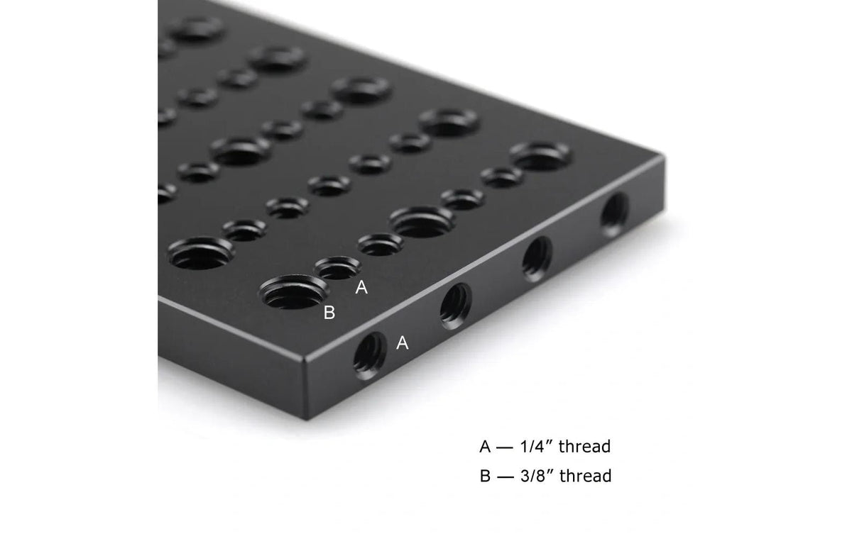 SmallRig 1092 Montageplatte – Aluminium, 155 × 80 × 10 mm, 1/4"-20, 3/8"-16 – Schwarz