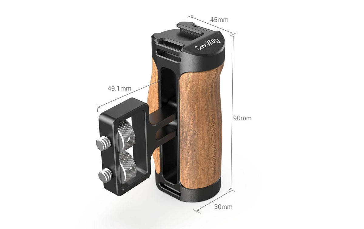 SmallRig 2913 Griff – Rosenholz/Aluminium, 100 × 120 × 45 mm – Braun/Schwarz