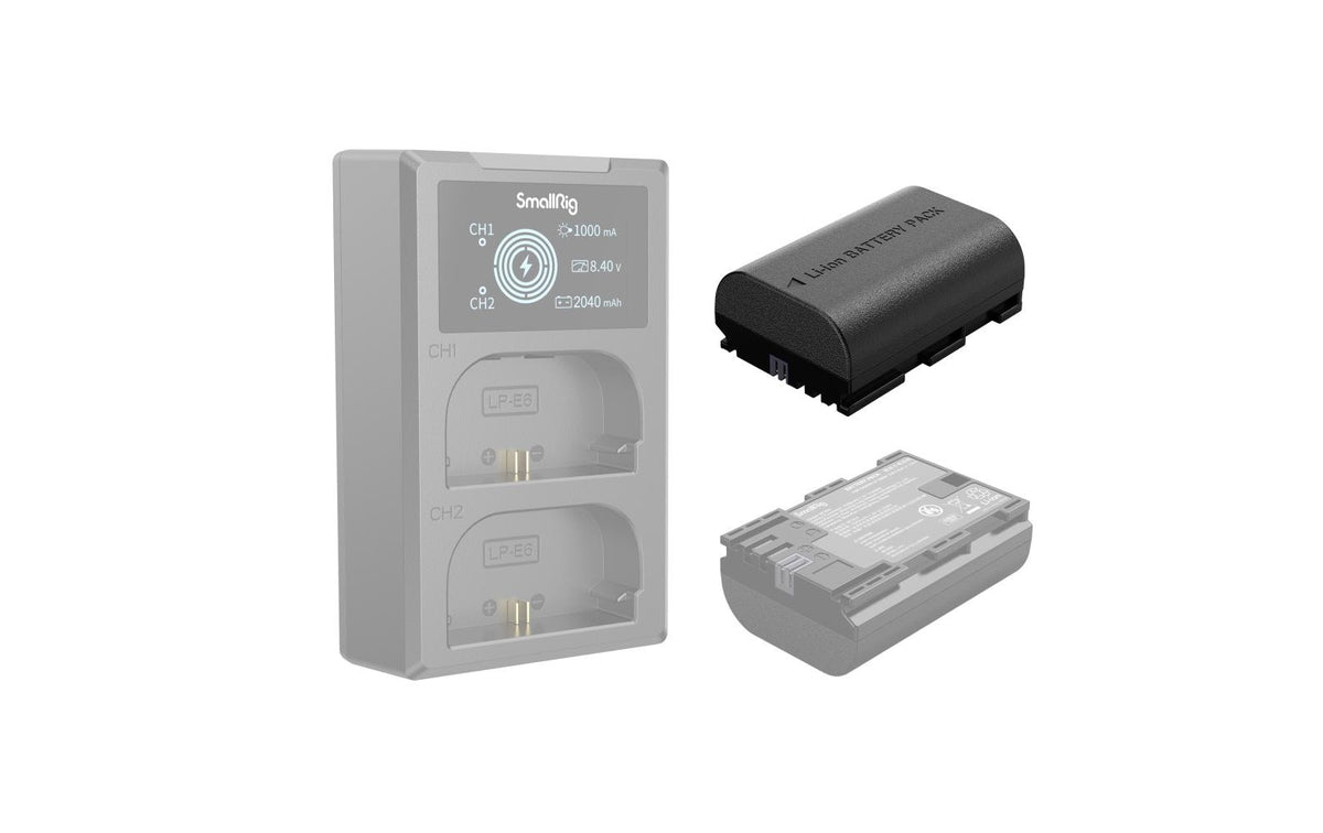 SmallRig LP-E6NH Akku – 2040 mAh, 7,2 V, 14,69 Wh – für Canon EOS R, EOS R5, EOS R6 und andere