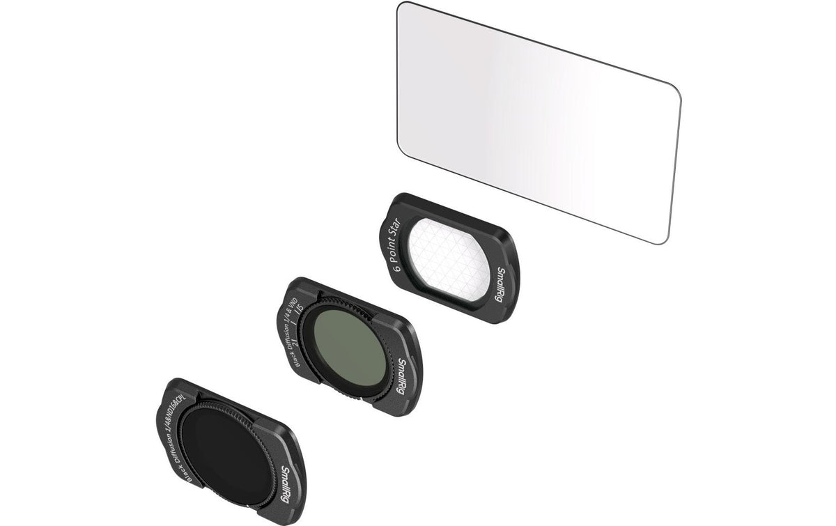 SmallRig 5122 Kamerafilter – Magnetischer Clip, ND16, VND2–5, CPL, Diffusion – für Osmo Pocket 3