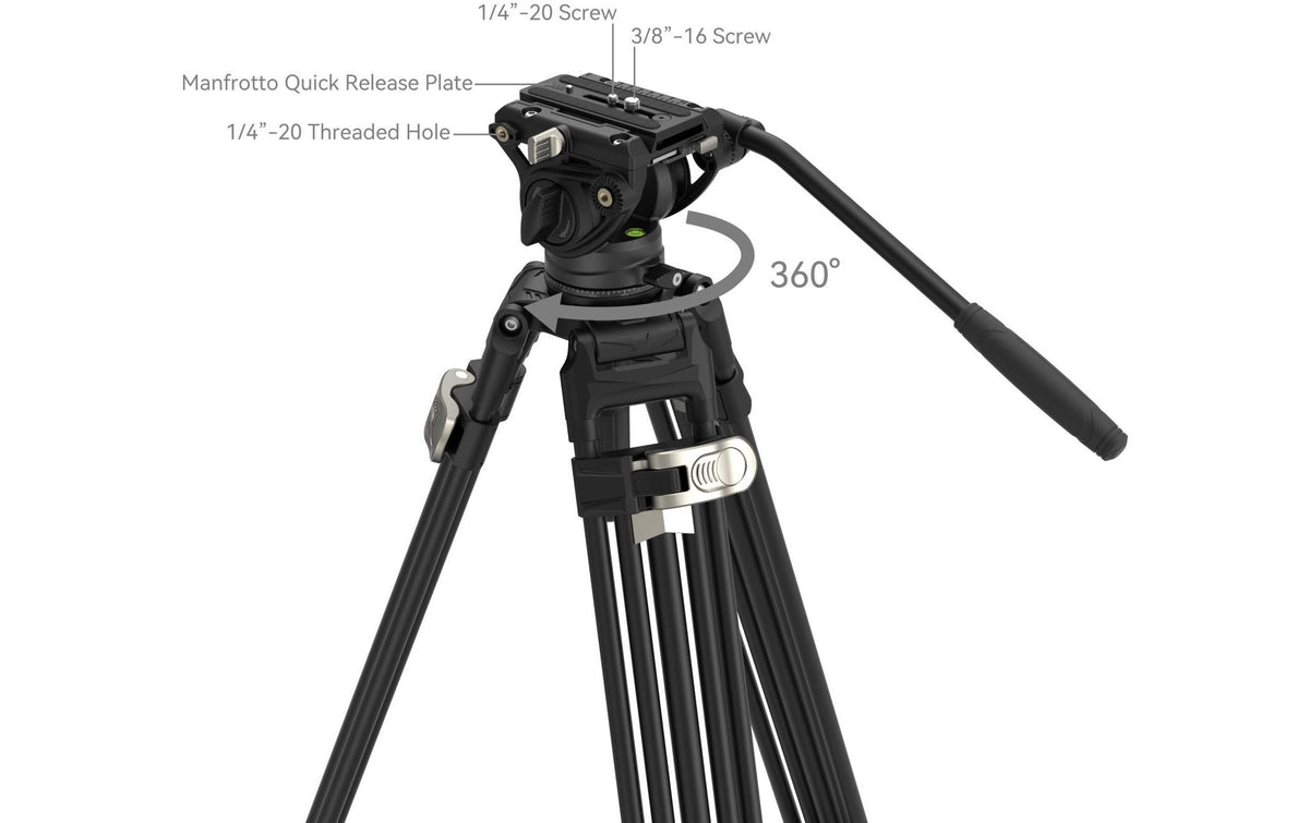 SmallRig FreeBlazer AD-80 Stativ – bis 191 cm, 8 kg, 1/4" Gewinde, Schnellwechselplatte