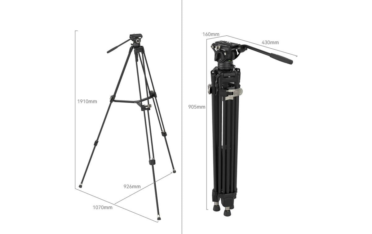 SmallRig FreeBlazer AD-80 Stativ – bis 191 cm, 8 kg, 1/4" Gewinde, Schnellwechselplatte