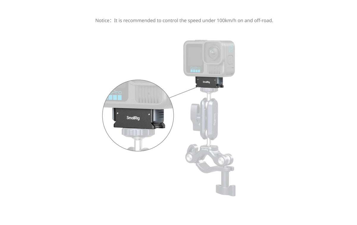 SmallRig 5437 Montageadapter – Aluminium/Silikon/Edelstahl, 43,8 × 44,9 × 19,3 mm – für GoPro Hero Black 13