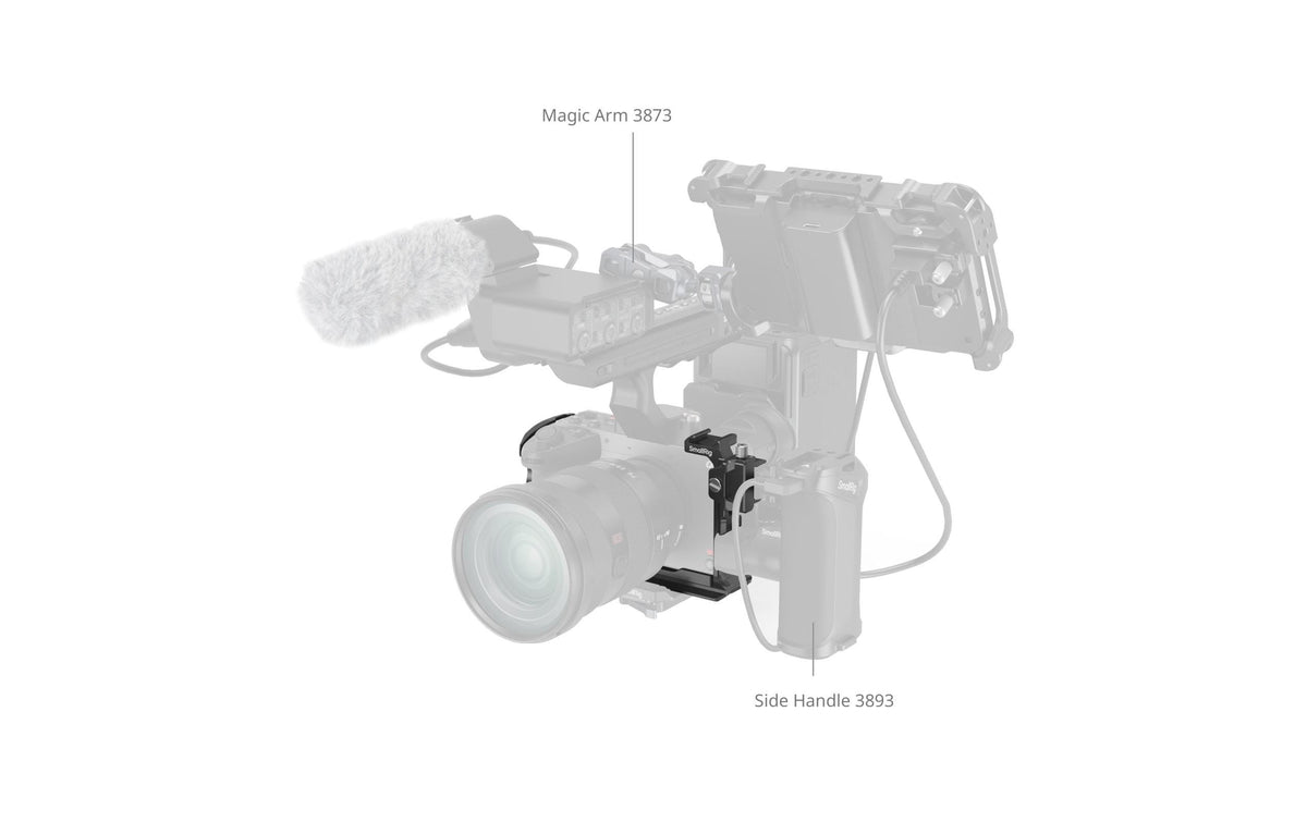SmallRig 5587 Käfig – Aluminium, Edelstahl, 159,9 × 100,4 × 65,8 mm – für Sony FX2 – Schwarz