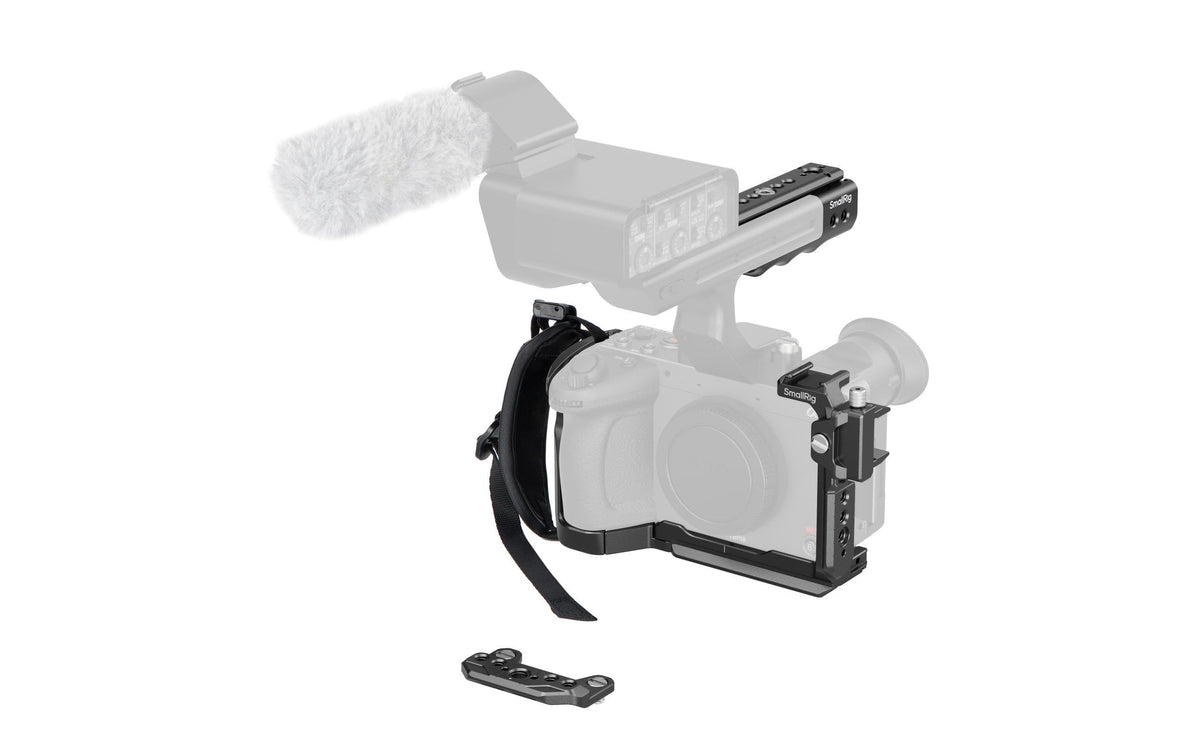 SmallRig 5588 Käfig – Aluminium, PU-Leder, Edelstahl – für Sony FX2 – Schwarz