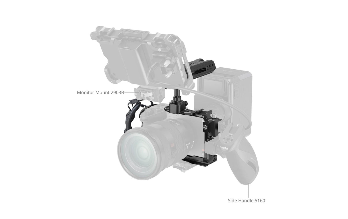 SmallRig 5589 Käfig – für Sony FX2 – Aluminium, Schwarz