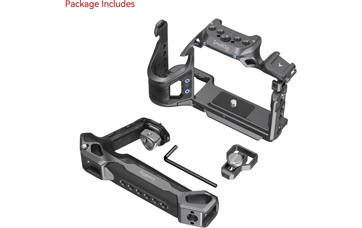 SmallRig Rhinoceros Basic Cage Kit – 161,4 × 149 × 180 mm – für Sony Alpha 7R V, 7 IV, 7S III – Schwarz