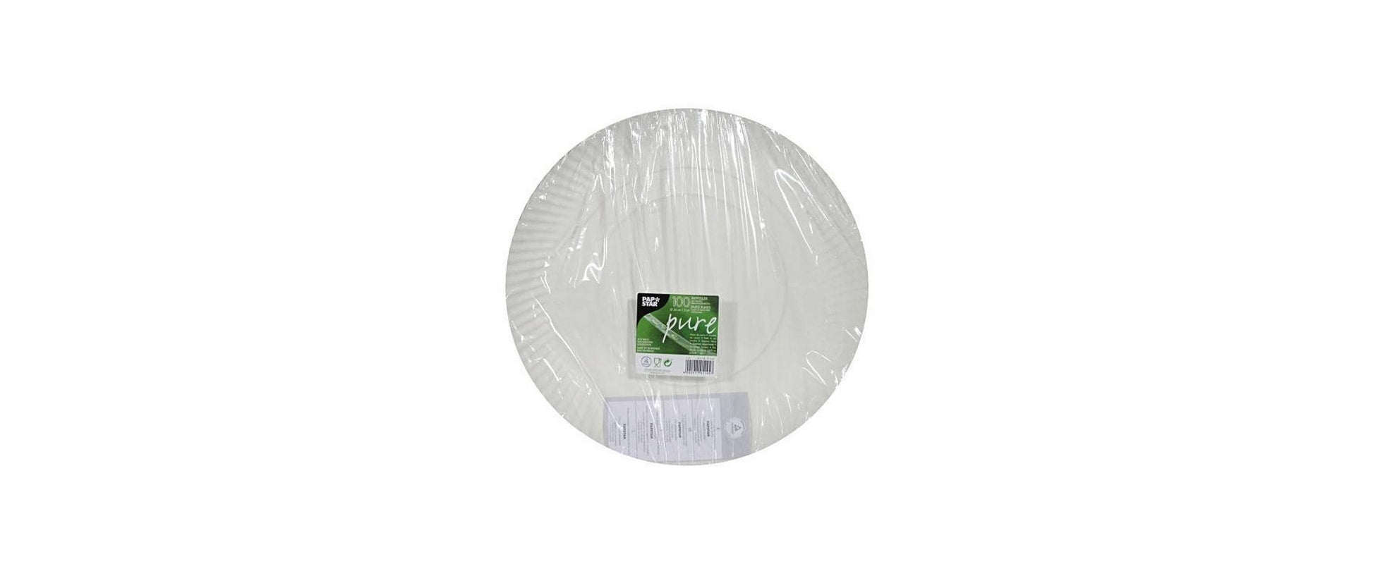 Papstar Karton Teller – Ø 34 cm, weiss, 100 Stück